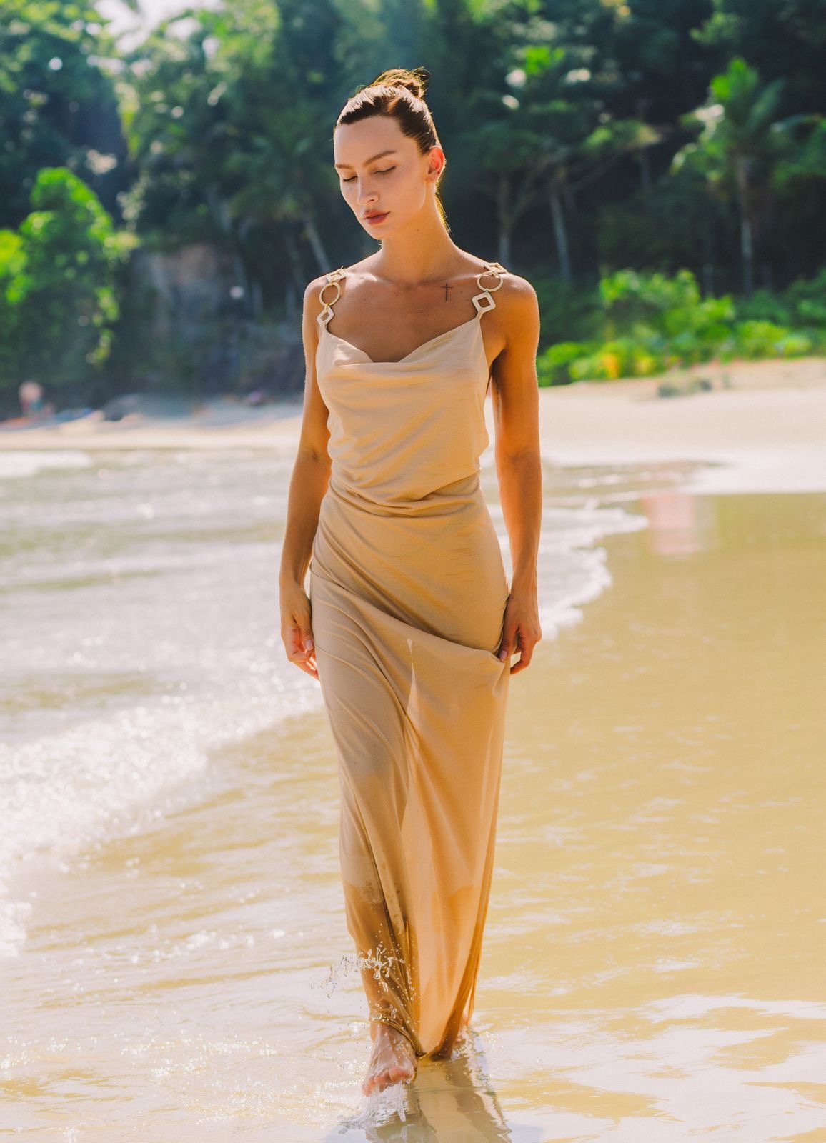 Vestido de Tul Copacabana  - Dorado